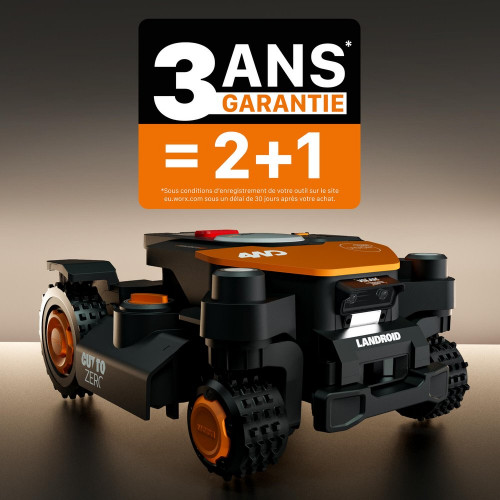Robot tondeuse connecté WORX VISION CLOUD 4WD Wr344e 4000m² - Worx
