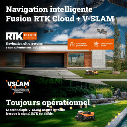 Robot tondeuse connecté sans fil WORX VISION CLOUD 2WD - Jusqu'à 500m² - WR305E - Worx
