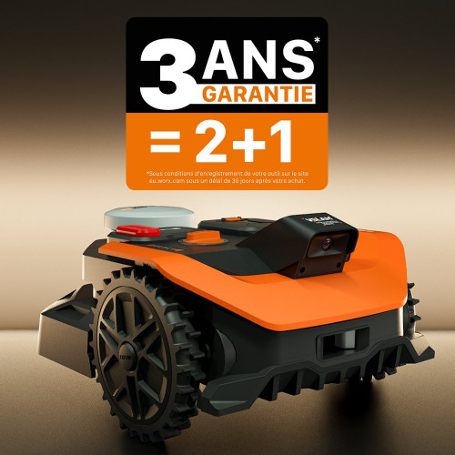Robot tondeuse connecté sans fil WORX VISION CLOUD 2WD - Jusqu'à 500m² - WR305E - Worx