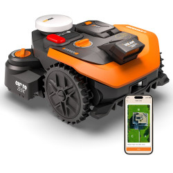 Robot tondeuse connecté sans fil WORX VISION CLOUD 2WD - Jusqu'à 800m² - WR308E de marque Worx, référence: J9876700