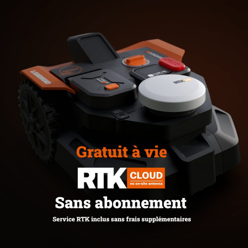 Robot tondeuse connecté sans fil WORX VISION CLOUD 2WD - Jusqu'à 800m² - WR308E - Worx