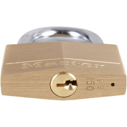 Lot de 2 cadenas à clé en laiton, MASTER LOCK, 6.8 x 5 x 1.4 cm, doré - MASTER LOCK