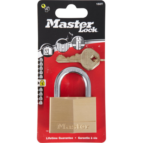 Lot de 2 cadenas à clé en laiton, MASTER LOCK, 6.8 x 5 x 1.4 cm, doré - MASTER LOCK