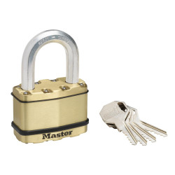 Cadenas à clé en acier laminé, MASTER LOCK, l.64 mm de marque MASTER LOCK, référence: B9899400