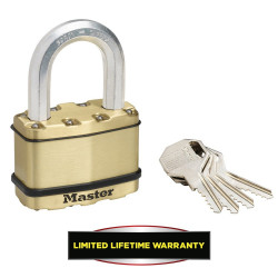 Cadenas à clé en acier laminé, MASTER LOCK, l.64 mm - MASTER LOCK