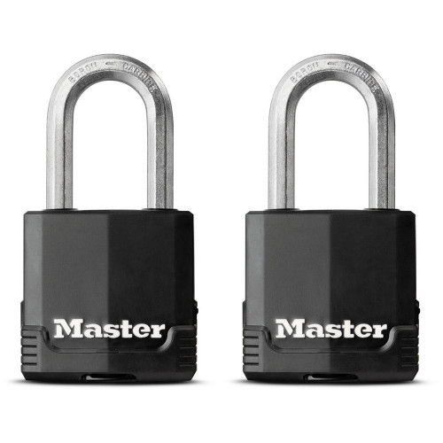 Lot de 2 cadenas à clé acier laminé, MASTER LOCK, l.45 mm - MASTER LOCK
