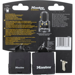 Lot de 2 cadenas à clé acier laminé, MASTER LOCK, l.45 mm - MASTER LOCK