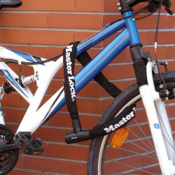 Chaîne antivol vélo, MASTER LOCK, L.0.9 m x diam.8 mm - MASTER LOCK