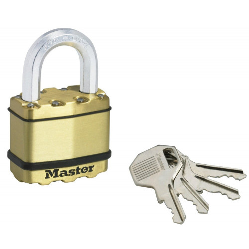 Lot de 2 cadenas à clé en  acier laminé, MASTER LOCK, l.45 mm - MASTER LOCK