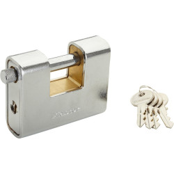 Cadenas à clé en zinc, MASTER LOCK, l.90 mm - MASTER LOCK