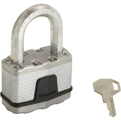 Cadenas à clé en acier laminé, MASTER LOCK, l.64 mm de marque MASTER LOCK, référence: B9900400