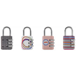 Cadenas À Combinaison Programmable Largeur 30 Mm , Motifs Imprimés de marque MASTER LOCK, référence: B9900500