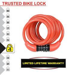 Câble Antivol Master Lock, L.1.8 M X Diam.8 Mm - MASTER LOCK