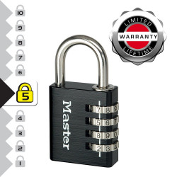 Cadenas à combinaison aluminium, MASTER LOCK, l.40 mm - MASTER LOCK