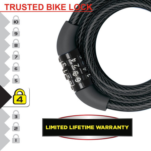 Câble antivol MASTERLOCK, L.120 m x Diam.8 mm - MASTER LOCK