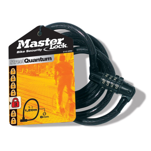 Câble antivol MASTERLOCK, L.120 m x Diam.8 mm - MASTER LOCK