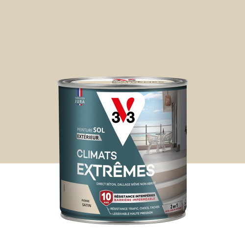 Peinture sol Climats extrêmes V33, pierre satiné, 0.5L - V33