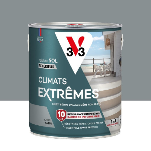 Peinture sol Climats extrêmes V33, schiste satiné, 2.5 l - V33