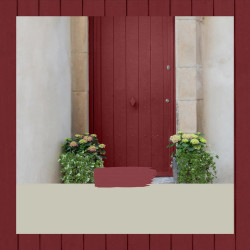 Peinture extérieure bois V33 Couleurs d'ici, rouge intense velours 0.5l - V33