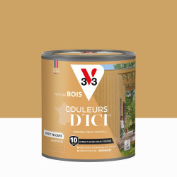 Peinture extérieure bois V33 Couleurs d'ici, jaune ocré velours  0.5l de marque V33, référence: B9902800