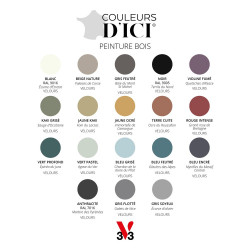 Peinture extérieure bois V33 Couleurs d'ici, vert pastel velours 0.5l - V33