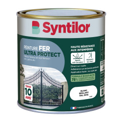 Peinture extérieure fer Ultra protect SYNTILOR blanc brillant 0.5L de marque SYNTILOR, référence: B9903100