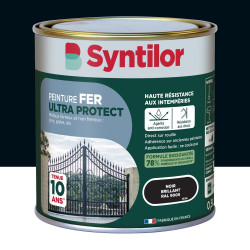 Peinture extérieure fer Ultra protect SYNTILOR noir brillant 0.5L - SYNTILOR