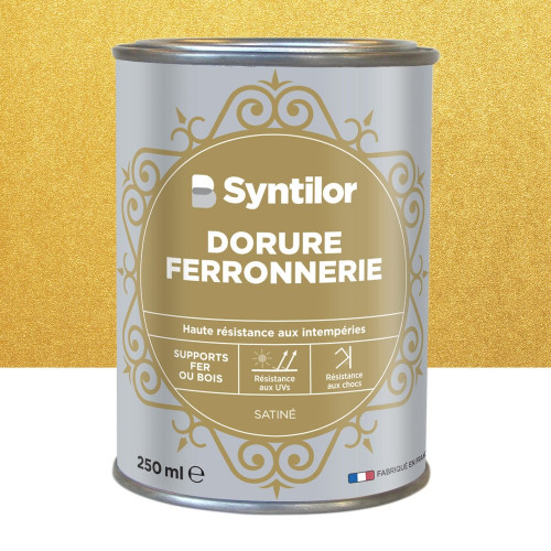 Peinture exterieure fer Ferronnerie SYNTILOR or satine 250ml - SYNTILOR