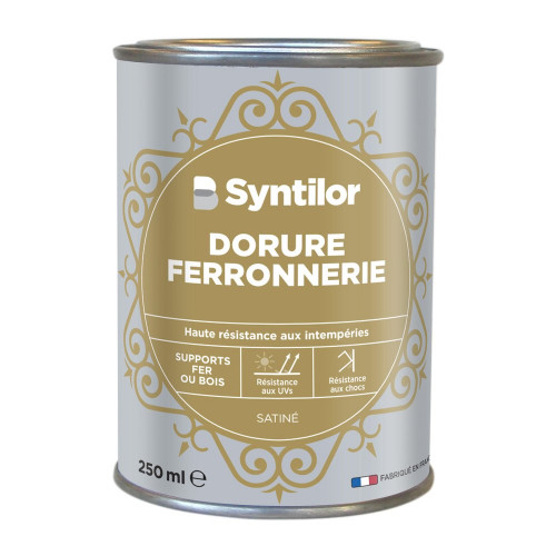 Peinture exterieure fer Ferronnerie SYNTILOR or satine 250ml - SYNTILOR