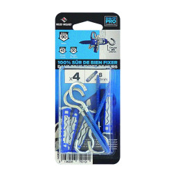 Lot de 4 Cheville murale mx gamme couleur RED HEAD, 8 x L.50 mm de marque Red head, référence: B9904000