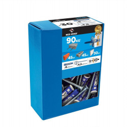 30 chevilles mx gamme couleur RED HEAD, 8 x L.50 mm de marque Red head, référence: B9904400