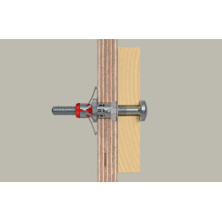 Lot de 4 chevilles murale avec vis DuoHM FISCHER, Diam.6 x L.55 mm - FISCHER