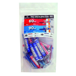 Lot de 30 chevilles mx gamme couleur RED HEAD, diam.8 x L.50 mm de marque Red head, référence: B9905900