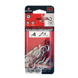 Lot de 4 Cheville murale mx gamme couleur RED HEAD, 6 x L.37 mm de marque Red head, référence: B9907000
