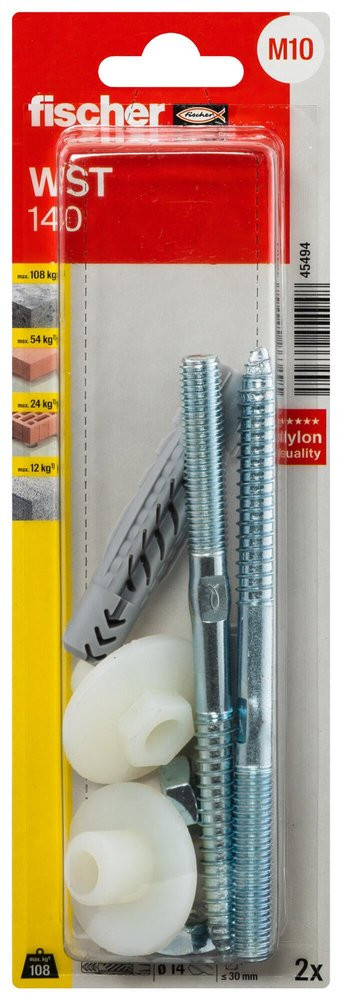 2 vis de fixation lavaboplaques de plâtre Fischer 10x140mm - vue 2
