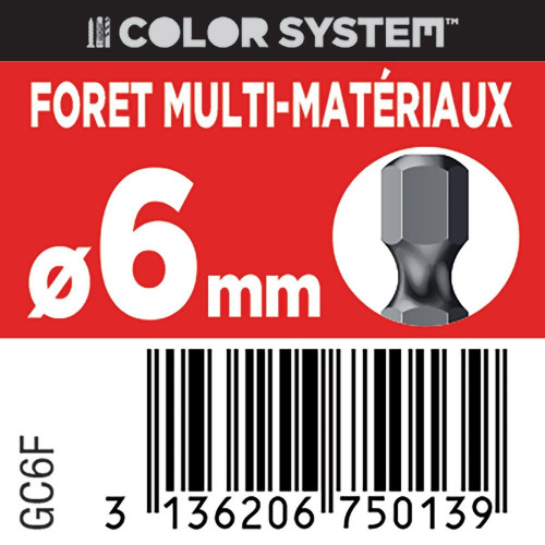 Forêt multi-matériaux, Diam.6 mm RED HEAD - Red head