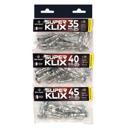 Lot de 40 Cheville murale avec vis superklix SK SA 40 P RED HEAD, 8 x L.35 mm de marque Red head, référence: B9907400