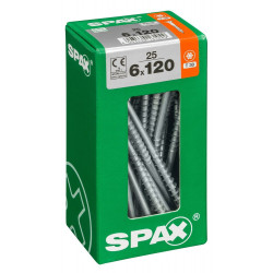 Lot De 25 Vis Acier Tête Fraisée Torx Spax, Diam.6 Mm X L.120 Mm de marque SPAX, référence: B9908900