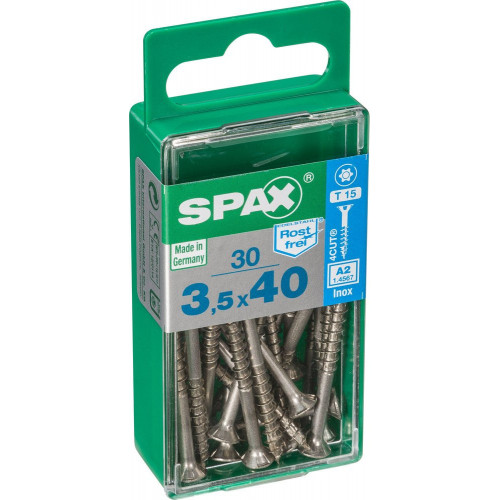 Lot De 30 Vis En Acier Inoxydable, Empreinte Torx, 3.5X40 Mm - SPAX