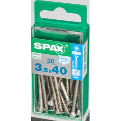 Lot De 30 Vis En Acier Inoxydable, Empreinte Torx, 3.5X40 Mm - SPAX