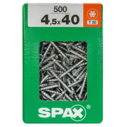 Lot De 500 Vis Acier Tête Fraisée Torx Spax, Diam.4.5 Mm X L.40 Mm - SPAX