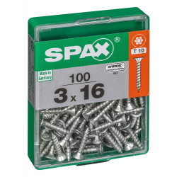 Lot De 100 Vis Acier Tête Plate Spax, Diam.3 Mm X L.16 Mm - SPAX