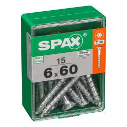 Lot De 15 Vis Acier Tête Autofraisée Plate Spax, Diam.6 Mm X L.60 Mm - SPAX