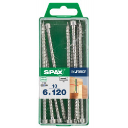 Lot De 10 Vis Acier Tête Cylindrique Spax, Diam.6 Mm X L.120 Mm de marque SPAX, référence: B9910800