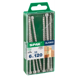 Lot De 10 Vis Acier Tête Cylindrique Spax, Diam.6 Mm X L.120 Mm - SPAX
