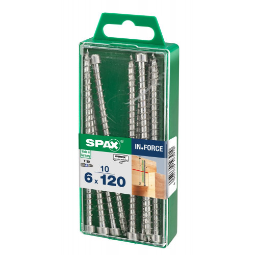 Lot De 10 Vis Acier Tête Cylindrique Spax, Diam.6 Mm X L.120 Mm - SPAX