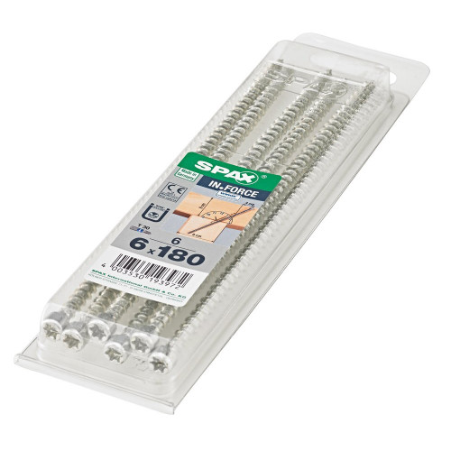 Lot De 6 Vis Acier Tête Cylindrique Spax, Diam.6 Mm X L.180 Mm - SPAX
