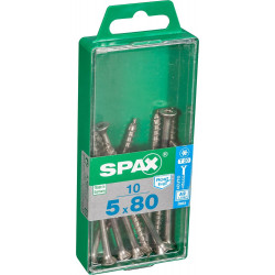 Lot De 10 Vis En Acier Inoxydable, Empreinte Torx, 5X80 Mm de marque SPAX, référence: B9911100
