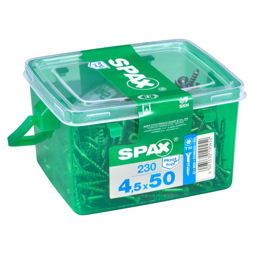 Lot De 230 Vis Inox Tête Fraisée Torx Spax, Diam.4.5 Mm X L.50 Mm - SPAX