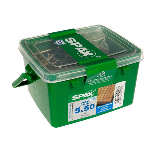 Lot De 230 Vis Inox Tête Fraisée Torx Spax, Diam.4.5 Mm X L.50 Mm - SPAX